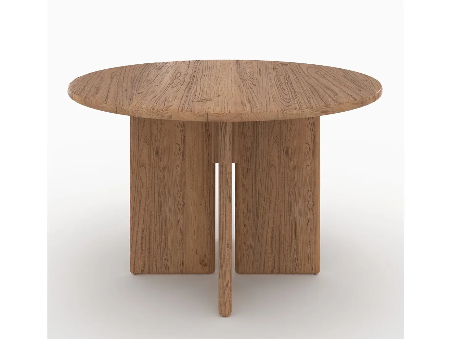 Mesa redonda de madera de olmo 4 personas - Gulia