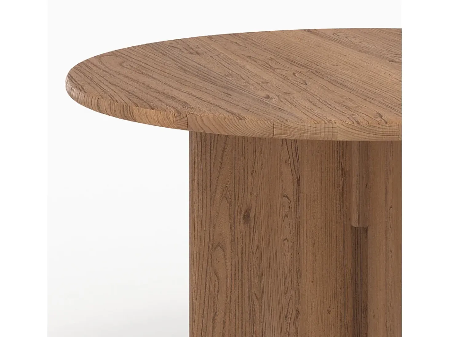 Mesa redonda de madera de olmo 4 personas - Gulia