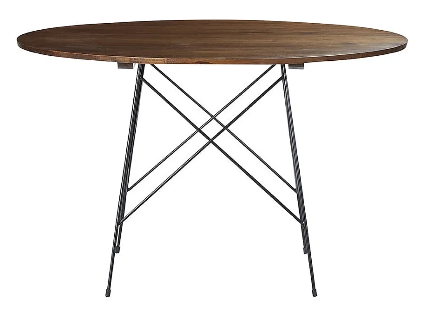 Mesa redonda de madera de mindy con acabado nogal 4 personas