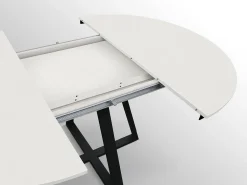 Mesa redonda de madera de fresno blanco, base antracita, ext.⌀120 - PANTELLERIA