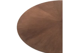 Mesa redonda de madera de nogal para comedor 137x75cm Leon