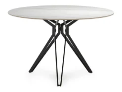 Mesa redonda de piedra para 4 personas 120x76 cm