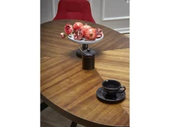 Mesa redonda de roble para 4 personas 170x76 cm