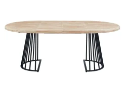 Mesa Redonda Extensible Cali Comedor Industrial Roble Nordish 120/200x120 cm