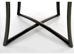 Mesa redonda extensible roble patas acero negro Ø118/148 cm