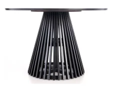 Mesa redonda MDF chapado roble pata negra Ø120 cm
