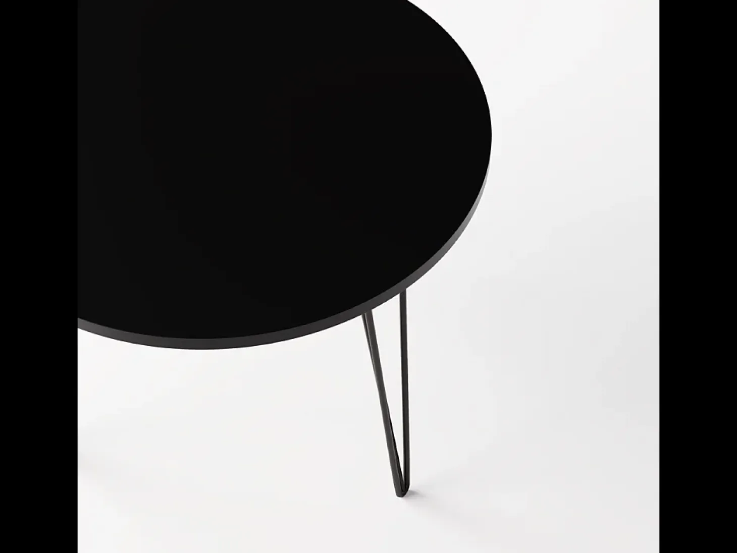 Mesa redonda MIKA Ø90 cm para cocina, salón, comedor Negro