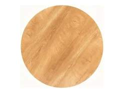 Mesa redonda negra y madera 90cm Stab
