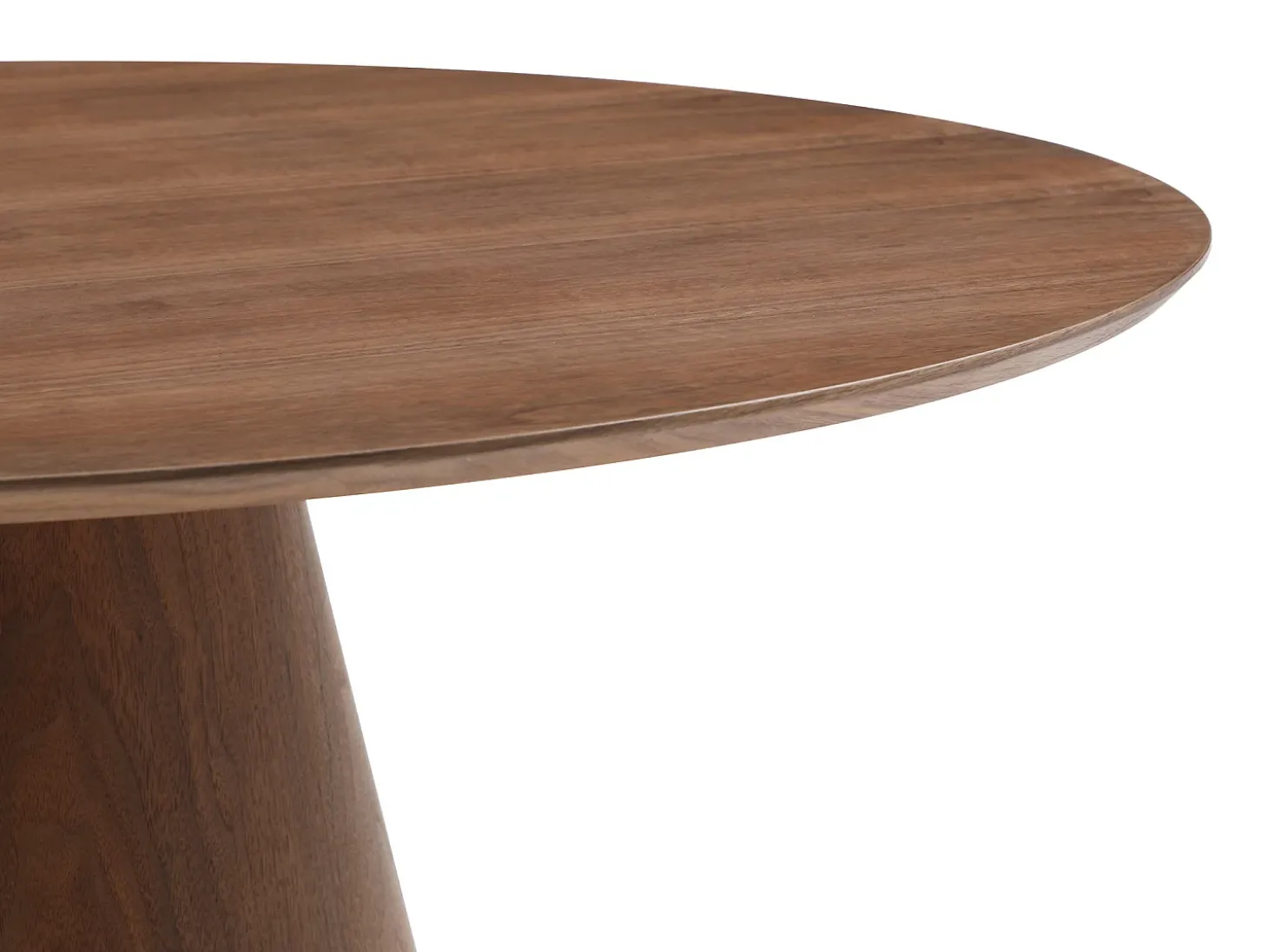 Mesa redonda para 4 comensales de MDF - Natural oscuro - ANTALIZA