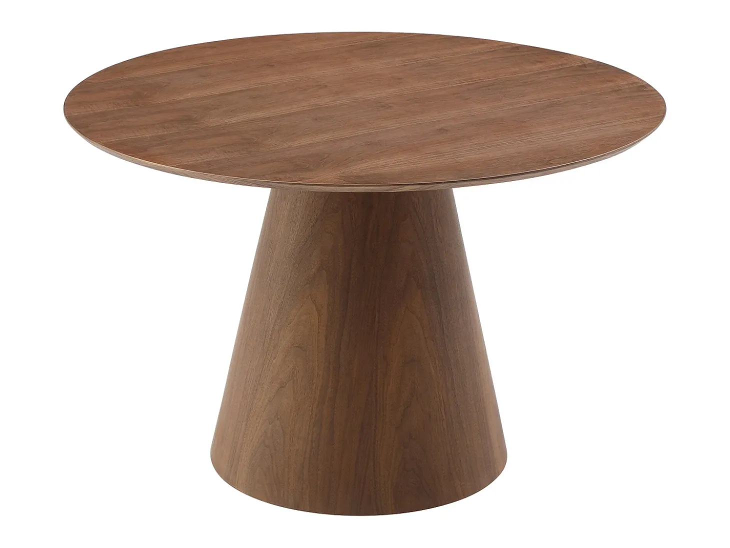 Mesa redonda para 4 comensales de MDF - Natural oscuro - ANTALIZA