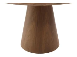 Mesa redonda para 4 comensales de MDF - Natural oscuro - ANTALIZA