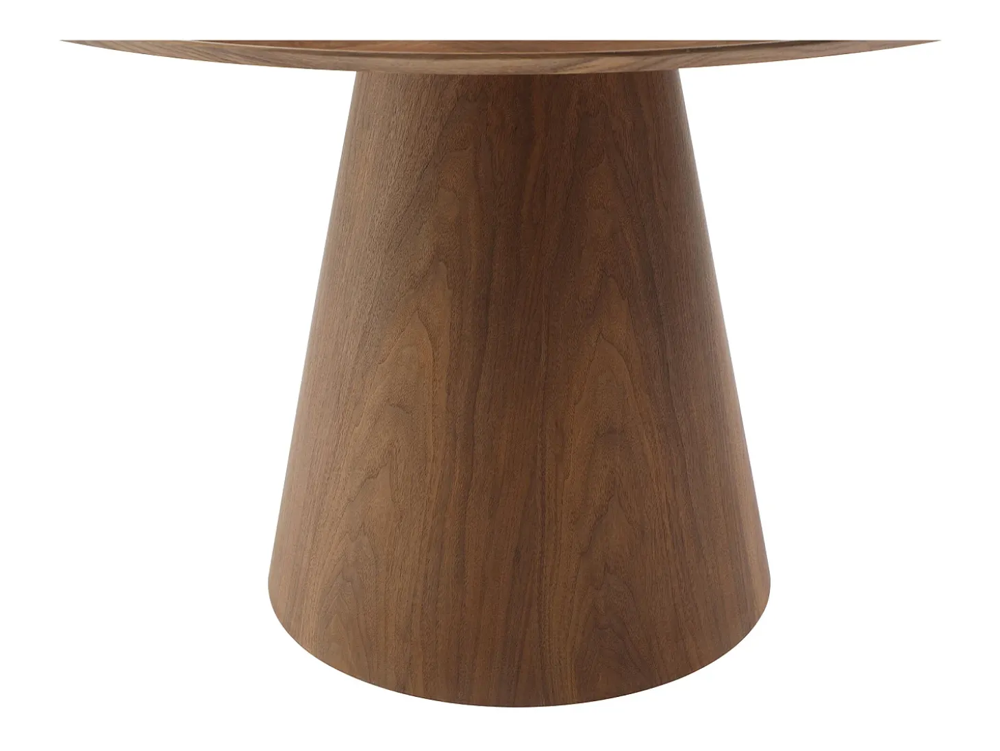 Mesa redonda para 4 comensales de MDF - Natural oscuro - ANTALIZA