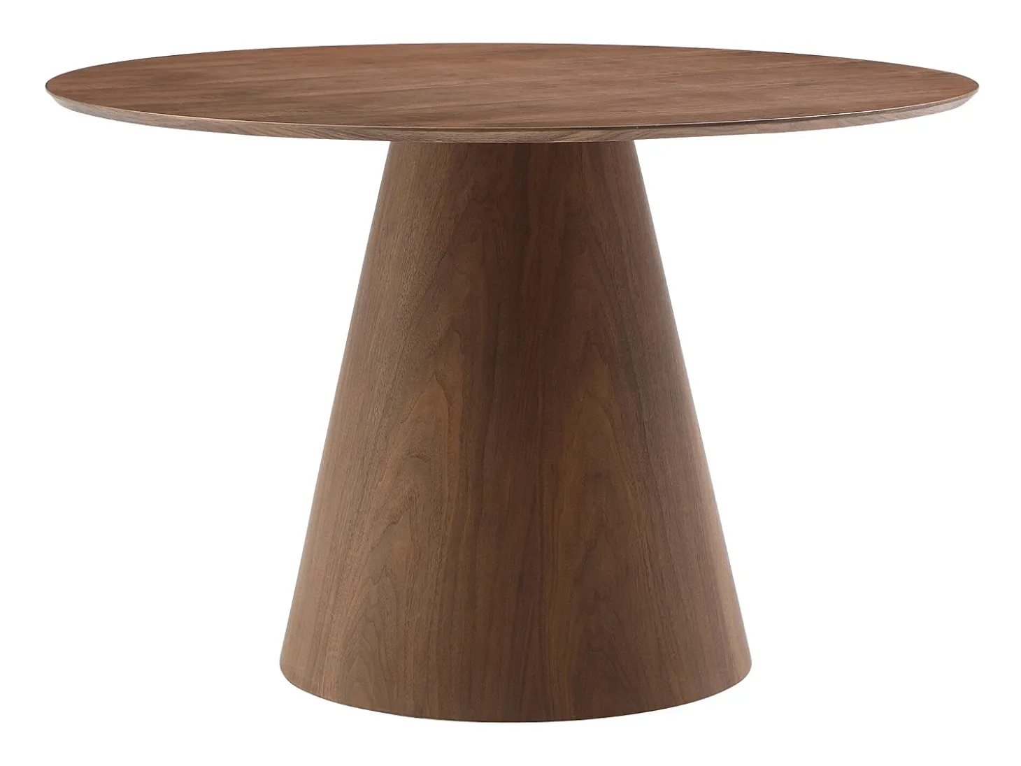 Mesa redonda para 4 comensales de MDF - Natural oscuro - ANTALIZA