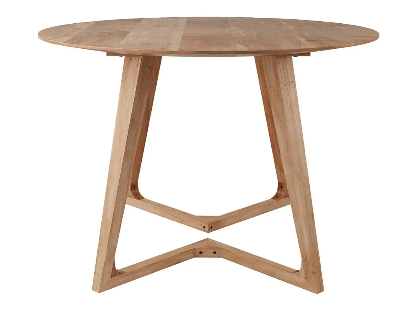 Mesa redonda para 4 personas en madera de acacia 115 cm - Iguana
