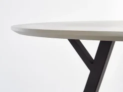 Mesa redonda para 4 personas gris 100x74 cm