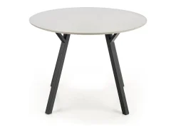 Mesa redonda para 4 personas gris 100x74 cm