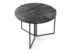 Mesa redonda plegable SINOLA 100 cm – Practicidad y diseño compacto-Negro