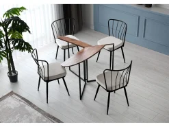 Mesa redonda plegable SINOLA 100 cm – Practicidad y diseño compacto-Natural