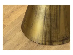 Mesa redonda SOLEA – Mármol blanco y pie dorado – Elegante y moderna