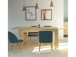 Mesa Salón Comedor ext. Roble Gold 140-195x80x77 cm