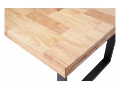 Mesa salón fija Natural roble nordish estructura negra 140 cm(ancho)80 cm(largo) 76,5 cm(