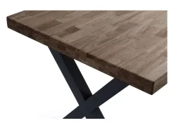 Mesa salon fija X-Loft-140 acabado roble american/negro, 76 cm(alto)140 cm(ancho)80 cm(lar