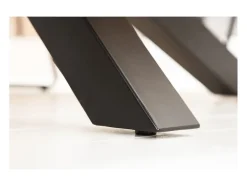 Mesa SOLARA 160 cm – Tablero de madera de mango barnizado y estructura de metal negro – Diseño industrial y encanto único