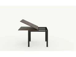 Mesa tipo libro 90x90/180 cm Everyday Libra Fresno Blanco estructura Antracita