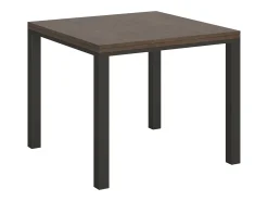 Mesa tipo libro 90x90/180 cm Everyday Libra Nogal estructura Antracita