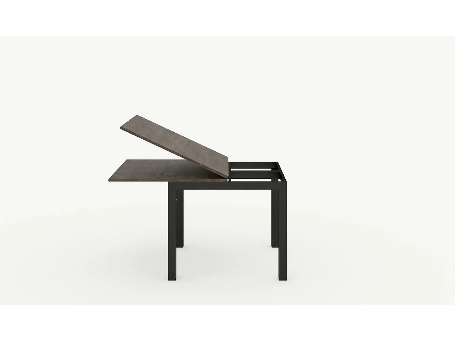 Mesa tipo libro 90x90/180 cm Everyday Libra Nogal estructura Antracita