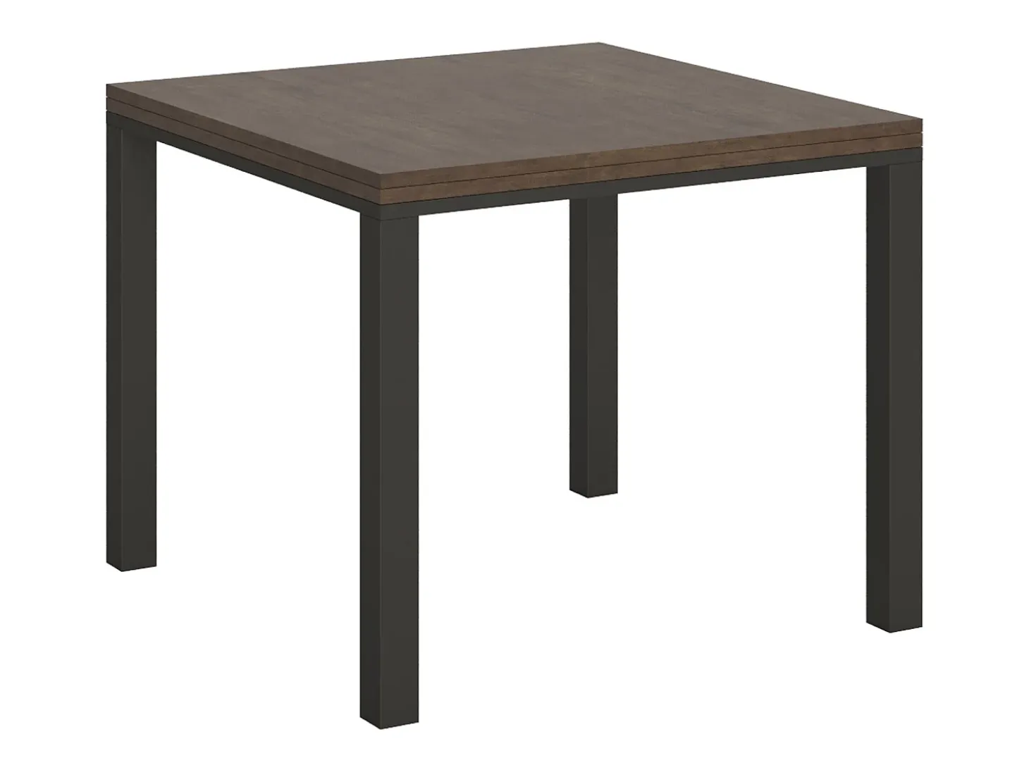 Mesa tipo libro 90x90/180 cm Everyday Libra Nogal estructura Antracita