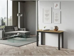 Mesa tipo libro 120x45/90 cm Everyday Double Roble Natural estructura Antracita