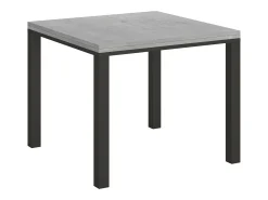 Mesa tipo libro 90x90/180 cm Everyday Libra Cemento estructura Antracita