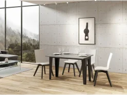 Mesa tipo libro 120x45/90 cm Flame Double Cemento estructura Antracita