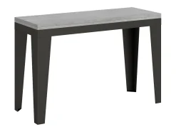 Mesa tipo libro 120x45/90 cm Flame Double Cemento estructura Antracita