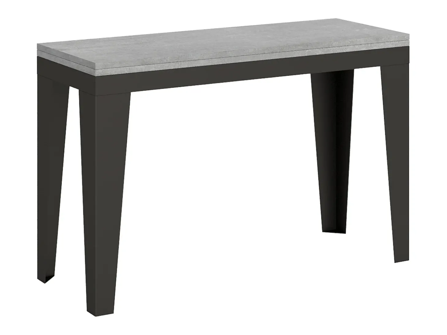 Mesa tipo libro 120x45/90 cm Flame Double Cemento estructura Antracita