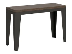 Mesa tipo libro 120x45/90 cm Flame Double Nogal estructura Antracita