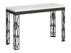 Mesa tipo libro 120x45/90 cm Ghibli Double Fresno Blanco estructura Antracita