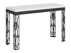 Mesa tipo libro 120x45/90 cm Ghibli Double Fresno Blanco estructura Antracita