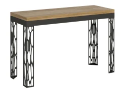 Mesa tipo libro 120/200x45/90 cm Ghibli Double Roble Natural estructura Antracita