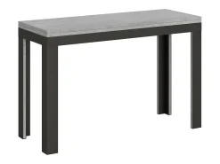 Mesa tipo libro 120x45/90 cm Linea Double Cemento estructura Antracita
