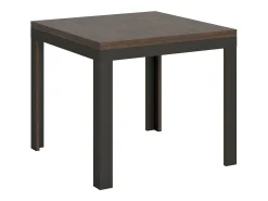 Mesa tipo libro 90x90/180 cm Linea Libra Nogal estructura Antracita