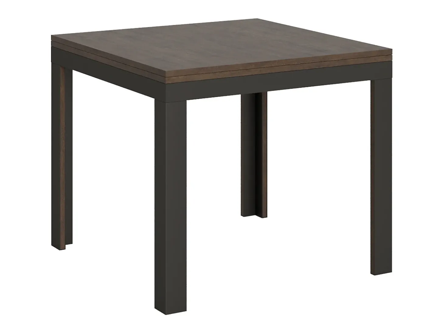 Mesa tipo libro 90x90/180 cm Linea Libra Nogal estructura Antracita
