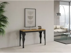 Mesa tipo libro 120x45/90 cm Paxon Double Roble Natural estructura Antracita
