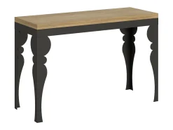 Mesa tipo libro 120x45/90 cm Paxon Double Roble Natural estructura Antracita