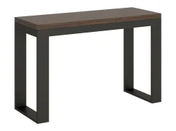 Mesa tipo libro 120/200x45/90 cm Tecno Double Nogal estructura Antracita