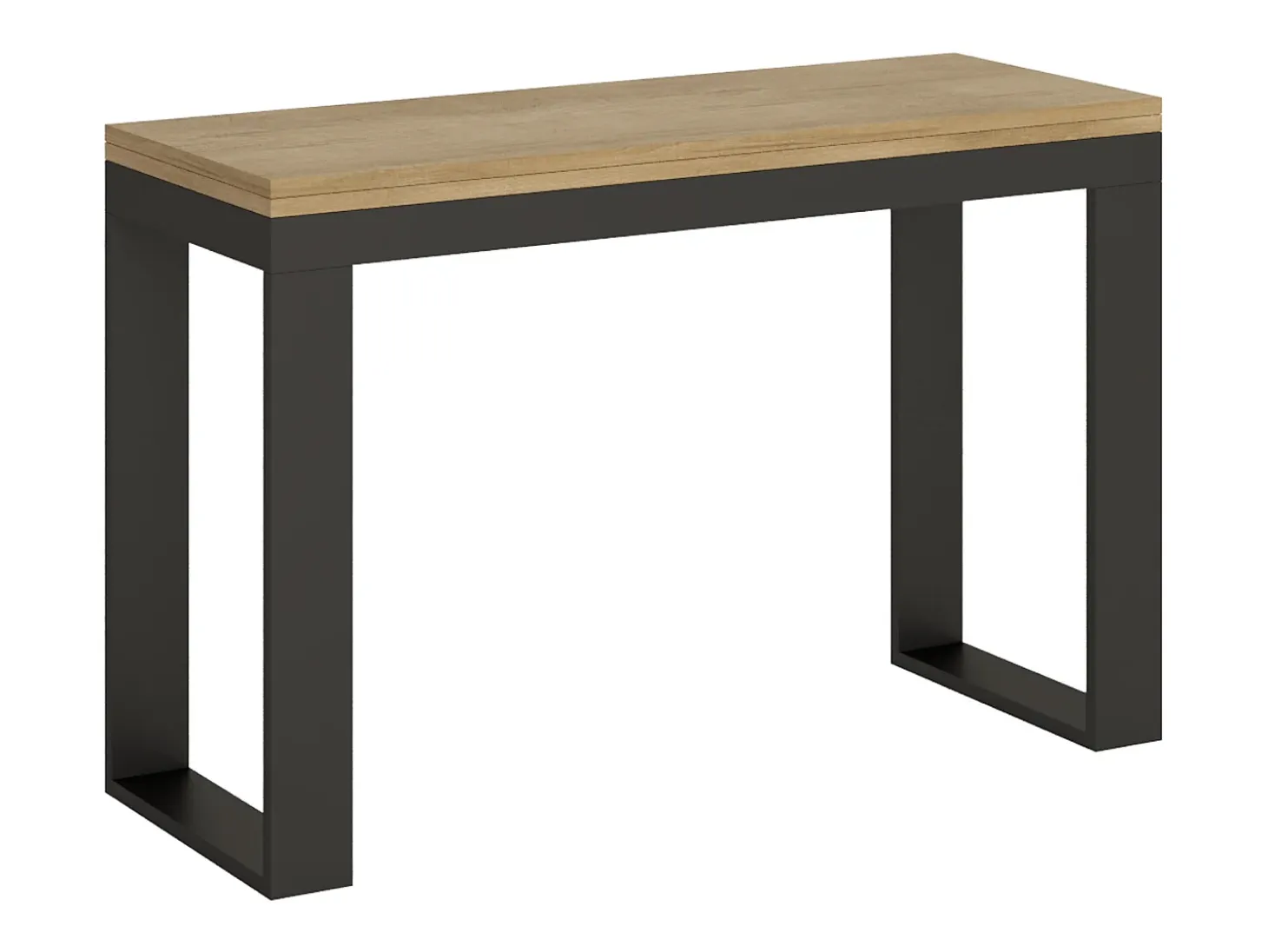 Mesa tipo libro 120x45/90 cm Tecno Double Roble Natural estructura Antracita