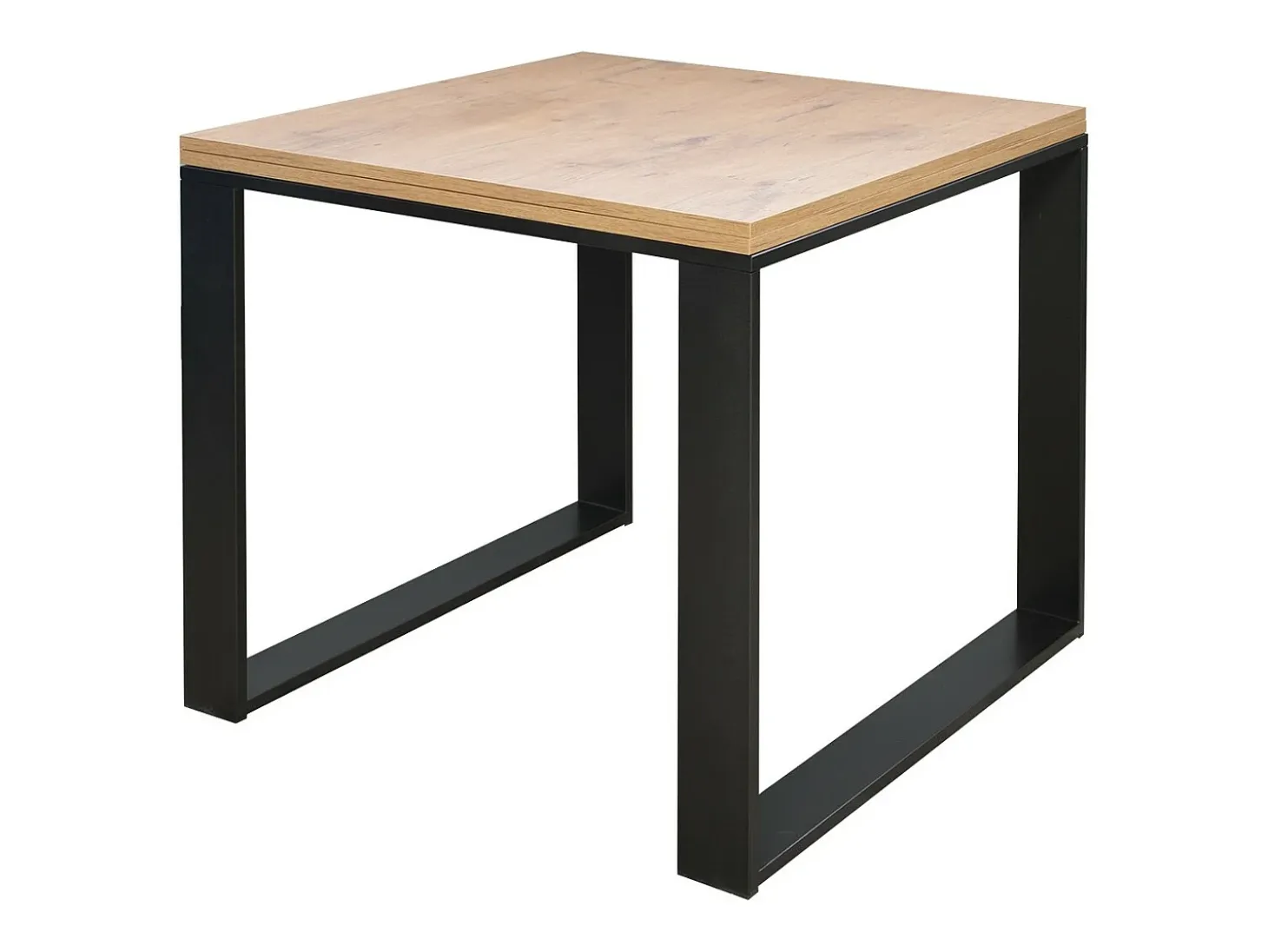 Mesa tipo libro 90x90/180 cm Tecno Libra Roble Natural estructura Antracita