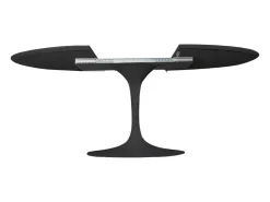 Mesa tulipán oval extensible 160/220 cm negro mate-Color de la bandeja Negro mate-Anchura 160/220 cm-Color de los pies Negro brillante
