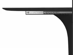 Mesa tulipán redonda extensible de gama alta-Color de la bandeja Negro mate-Anchura 137/187 cm-Color de los pies Negro brillante